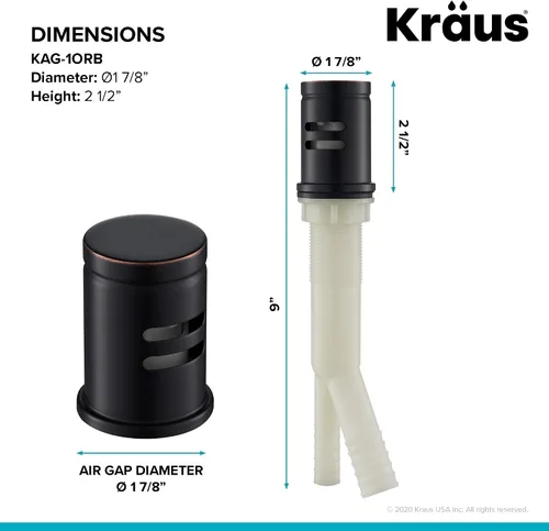 Miniatura 3 de Dispensador de Agua Kraus con Separador de Aire en Bronce Aceitado, KAG-1ORB Oil Rubbed Bronze