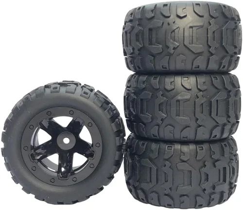 NC Neumáticos de coche RC 1/16 1/12 1/14 modelo de montaje para 124019 para HBX 16889 124018, negro