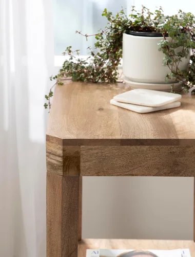 Miniatura 6 de Kate and Laurel Talcott Mid-Century - Mesa auxiliar rectangular de madera, 22 x 14 x 26 pulgadas, madera natural, mesa auxiliar decorativa