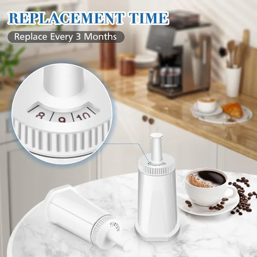 Miniatura 4 de Filtro de agua de repuesto para máquina espresso Breville Barista Touch BES880, Barista Pro BES878, Oracle Touch BES990, Oracle BES980 y caldera