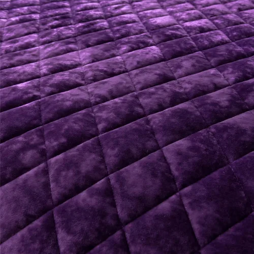 Miniatura 5 de Fredsure Juego de edredón de terciopelo envejecido, 3 piezas de tamaño Queen morado, cara de terciopelo envejecido y reverso de microfibra cepillada