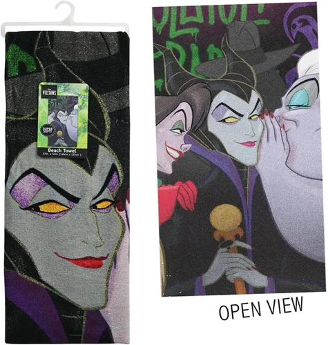 Miniatura 2 de Disney Toalla de playa Villians 27 x 54 pulgadas - Ursula, Maléfica, Cruella Deville