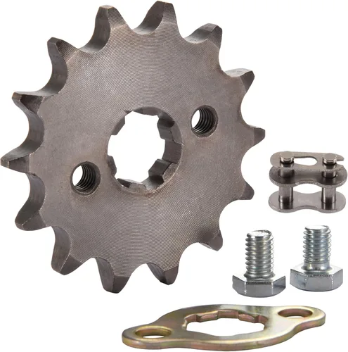 WOOSTAR Piñón delantero para motocicleta 428-14T 17mm para 50cc 70cc 90cc 110cc 125cc Dirt Pit Bike Mini Bike ATV 4 ruedas Motocicleta