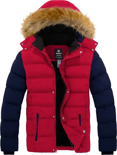 Miniatura 8 de Wantdo - Chaqueta de invierno con capucha y forro interior para hombre