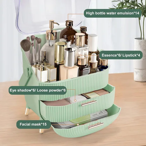 Miniatura 4 de Organizadores y almacenamiento de maquillaje, organizador de maquillaje para tocador, organizadores de cosméticos para el cuidado de la piel