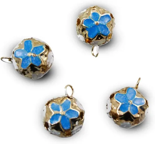 Miniatura 4 de EXCEART Sakura Bell - Accesorios de campanas japonesas huecas de flor de cerezo para colgar suministros de manualidades para manualidades, joyas