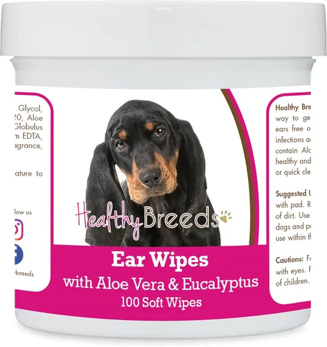 Miniatura 98 de Healthy Breeds Pastor alemán, silla de montar, toallitas de limpieza de oídos con aloe y eucalipto para perros, 100