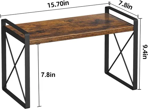 Miniatura 4 de Giikin Organizador de Estante para Encimera, Especiero de Soporte para Armario, Estante de Gabinete de Estilo Retro para Despensa, Cocina, Baño