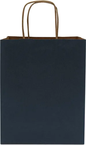 Miniatura 8 de Prime Line Packaging Bolsas de regalo de papel, bolsas de regalo azul marino, pequeñas con asas, bolsas de compras para negocios, golosinas