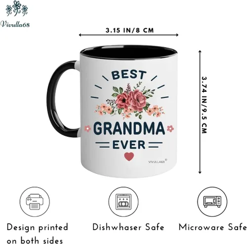 Miniatura 5 de Juego de tazas de café para los mejores abuelos, regalo de tazas para abuelos, ideas de regalos de nietos, nietos, anuncio de nuevo abuelo, Navidad