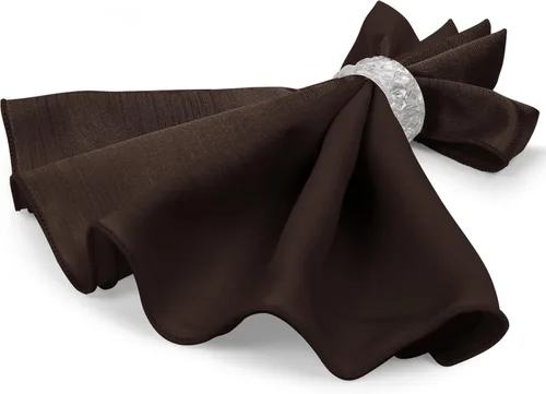 Miniatura 7 de Ultimate Textile -1 docena - Reversible Shantung Satin - Majestic - Servilletas de tela Majestic de 17 x 17 pulgadas color marrón chocolate