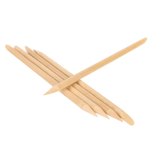 Miniatura 2 de Juego de 100 palitos naranjas para uñas de 4.5 pulgadas, juego de empujador y removedor de cutículas de madera, no tóxico, seguro para la piel