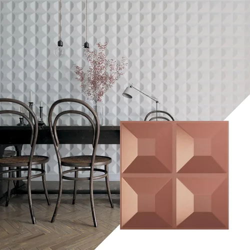 Miniatura 29 de Ekena Millwork Swindon EnduraWall Panel decorativo de pared 3D de 11 7/8 pulgadas de ancho x 11 7/8 pulgadas de alto, fiebre del oro