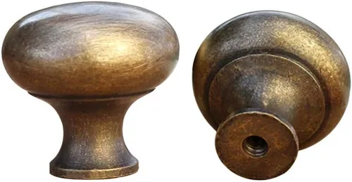 Miniatura 2 de 4 pomos de latón macizo, cajones antiguos, tiradores pequeños, mango minimalista moderno (bronce antiguo)