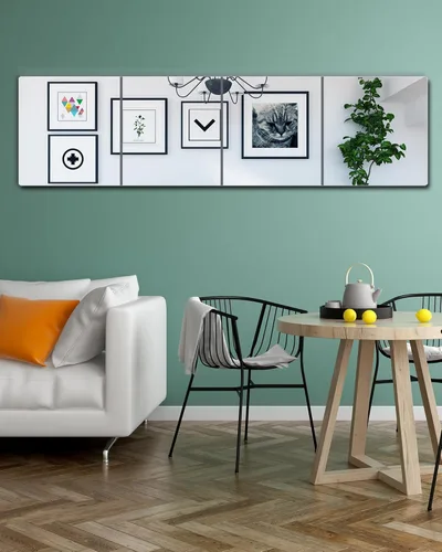 Miniatura 4 de Espejo pequeño adhesivo para decoración de pared, espejos adhesivos de seguridad de plástico sin vidrio para niños pequeños, paquete de 4 azulejos