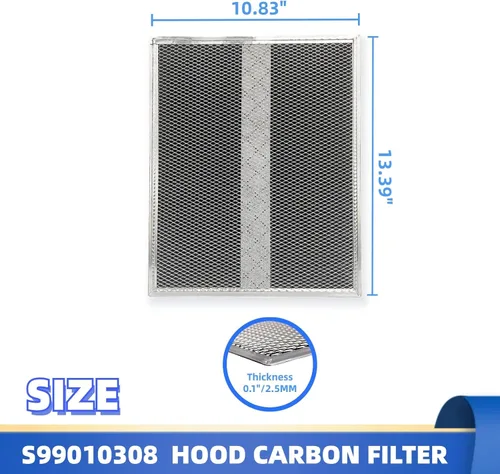 Miniatura 3 de Filtro de carbón activado para campana extractora mejorada S99010308 adecuado para Bro-an Nut-one BPSF30 QS WS y GE WB02X10707 Filtro desodorizante