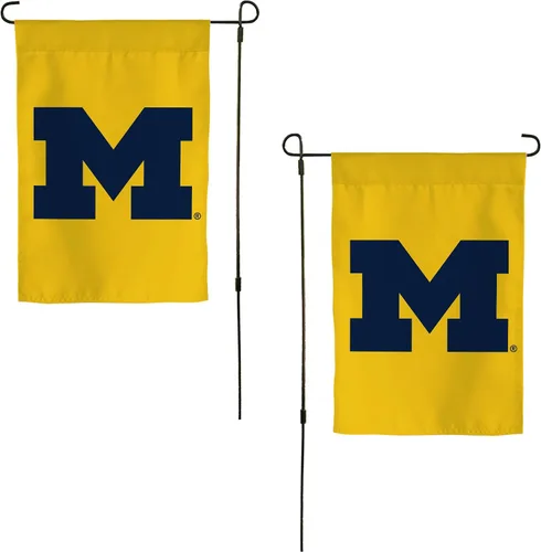 Miniatura 8 de Desert Cactus Bandera de jardín de la Universidad de Michigan UM – 19 x 12 pulgadas, bandera de Michigan Wolverines, para exhibición al aire libre