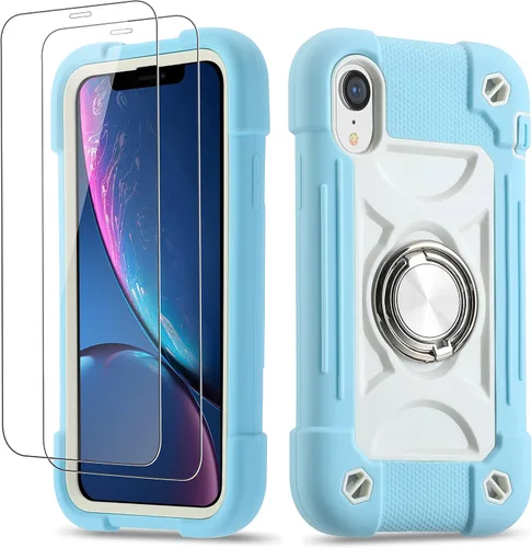 Miniatura 65 de Funda para iPhone Se3/iPhone Se2, iPhone 6/6S, iPhone 7/iPhone 8 de 4.7 pulgadas con soporte de anillo, con 2 protectores de pantalla resistentes