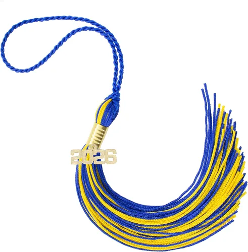 Miniatura 32 de Borla de graduación Aqua 2022, todos los colores escolares disponibles, fabricada en Estados Unidos