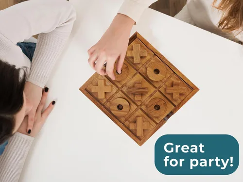 Miniatura 7 de BSIRI Juegos de mesa extra grandes de Tic Tac Toe, ideales para juegos infantiles, juegos familiares y noches de juegos para adultos, decoración