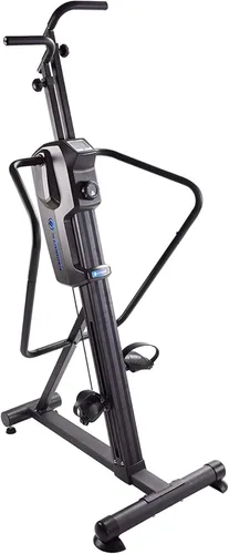 Stamina Productos Cardio Climber Máquina de ejercicios de fitness para entrenamiento en casa con entrenamiento inteligente, monitor LCD y ruedas