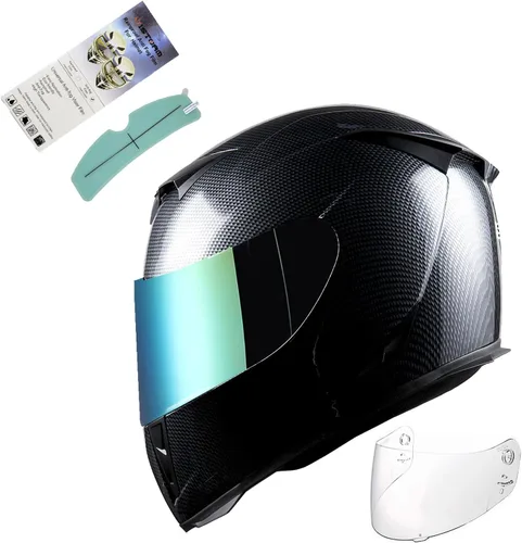 Miniatura 11 de Casco integral para motocicleta 1Storm con diseño de cráneo rey en mate negro + una visera transparente extra: HJK311 Negro mate