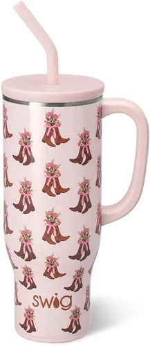 Miniatura 51 de Swig Life - Taza Mega de 40 onzas, Taza de 40 oz con asa y pajita, apta para portavasos, apta para lavavajillas, taza aislante extra grande