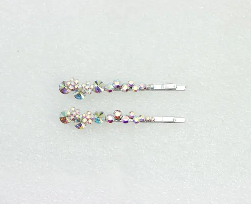 Miniatura 2 de Faship - Un par de pinzas para el cabello con diseño floral AB (2 unidades)
