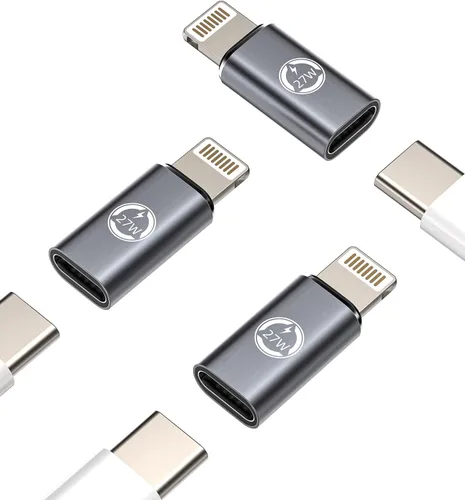 Miniatura 14 de Paquete de 3 adaptadores Lightning hembra a USB-C macho, tipo de carga para iPhone 11, iPad Pro, Samsung Galaxy S20, Note 10, LG V50, HTC U12, Nexus