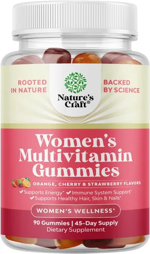 Deliciosas gomitas multivitamínicas diarias para mujeres, gomitas multivitamínicas para mujeres para adultos, energía e inmunidad, vitaminas gomosas