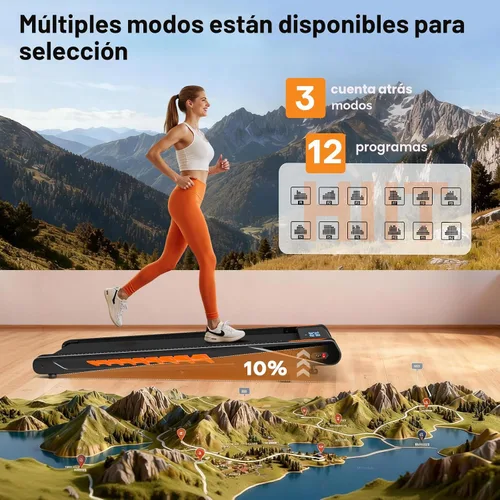 Miniatura 5 de Walking Pad Treadmill with Speaker, 4-in-1 6.2MPH Treadmills for Home with App Compatible, Walking Pad with 10% Incline, LED Display, 2.75HP