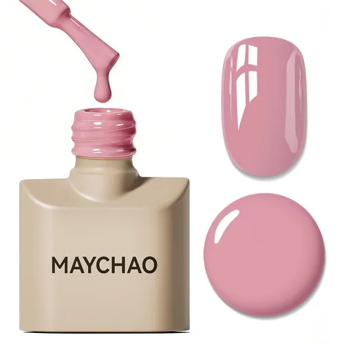 Miniatura 89 de MAYCHAO Esmalte de uñas de gel rosa intenso de 0.5 onzas líquidas, 1 unidad de esmalte de gel rosa brillante, esmalte de uñas que se absorbe con luz