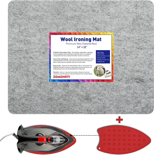 Miniatura 9 de ZOMONETI Alfombrilla de Prensado de Lana de 17" x 13.5" 100% Lana Nueva Zelanda Almohadilla de Planchado para Acolchado, Costura, Suministros