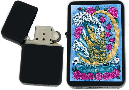 Miniatura 12 de Signos del zodiaco, símbolos del horóscopo, colección de iconos de astrología, infinito negro mate a prueba de viento, encendedores (Virgo) - Regalo