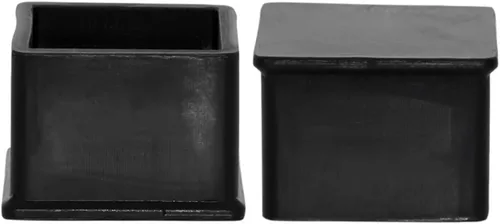Miniatura 12 de Flyshop Tapas cuadradas de goma antideslizantes para patas de silla, protectores de suelo para muebles, 1-3/8 pulgadas x 1-3/8 pulgadas, color negro