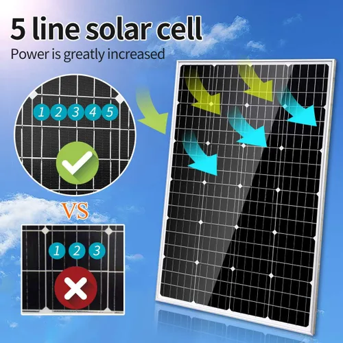 Miniatura 3 de Kit de sistema solar para el hogar de 480 W con 4 paneles solares monocristalinos de 120 W y 1000 W MPPT Solar Grid Tie Power Inverter