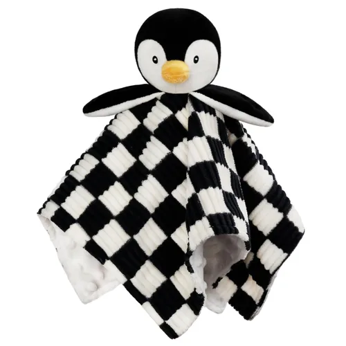 Miniatura 8 de Manta de Seguridad para Bebé León Tela Suave de Lunares Minky con Respaldo de Satén Sedoso Juguete de Abrazo Manta de Animal para Bebé y Niño