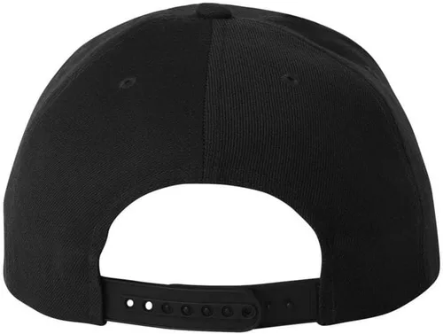 Miniatura 3 de Yupoong Sombrero personalizado. 6089M Snapback. Bordado. Coloque su propio diseño o logotipo de la empresa (negro), Negro
