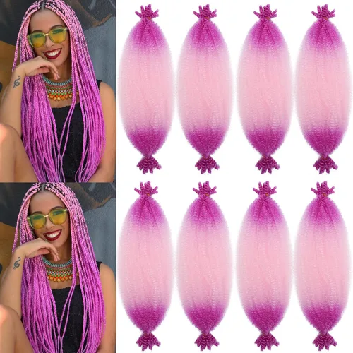 Miniatura 41 de Marley Twist - Cabello trenzado de 10 pulgadas, cabello trenzado preseparado y afro trenzado, 8 paquetes para rastas sintéticas desgastadas