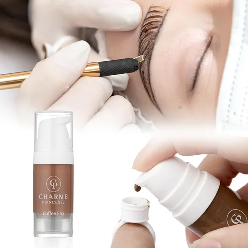 Miniatura 8 de Charme Princesse Pigmento Tinta Permanente Micropigmento Cosmético Pigmento Delineador de Ojos de Cejas Labios Cosmético Ventilador de Café Pigmento