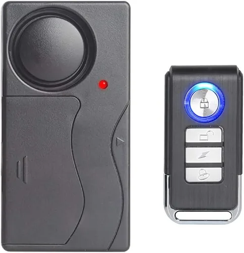 Mengshen Alarma de vibración inalámbrica, alarma antirrobo para bicicleta/bicicleta/motocicleta/coche/vehículos/puerta/ventana, 110 db súper fuerte