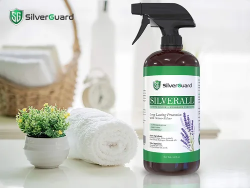 Miniatura 7 de SilverAll - Limpiador mejorado de peróxido de hidrógeno + plata activa, limpiador multiusos con protector plateado de larga duración, peróxido