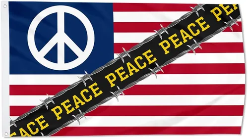 Miniatura 5 de Bandera estadounidense Stand For Peace Pray For World Peace Bandera de Estados Unidos Bandera de Estados Unidos Decoración Interior Exterior Bandera