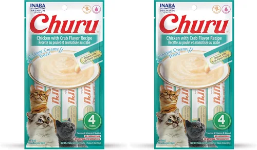 Miniatura 8 de INABA Churu - Golosinas naturales para gatos, puré para lamer (receta de pollo con cangrejo, 4 tubos)