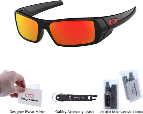 Miniatura 2 de Oakley Gascan OO9014 SunglassesBUNDLE Leash BUNDLE with Designer iWear Care Kit
