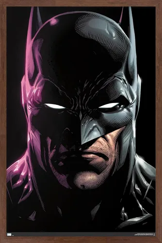 Miniatura 16 de Trends International DC Comics Batman - Póster de pared de retrato de 22.4 pulgadas de largo x 14.7 pulgadas, versión enmarcada en madera de granero