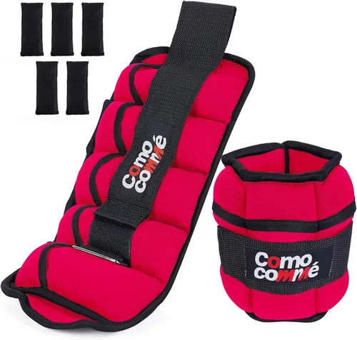 Miniatura 9 de Pesas ajustables para tobillo, 2, 3, 5 libras, 1 par de pesas de entrenamiento de fuerza, muñeca, pierna, brazo para mujeres, hombres, juego