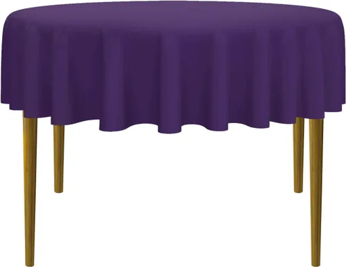 Miniatura 20 de Lann's Linens - 10 manteles redondos de tela de poliéster para bodas/banquetes/restaurantes (varios colores y tamaños)