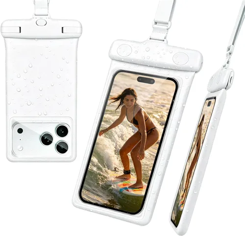 Miniatura 8 de wellhouse Funda impermeable para teléfono, funda impermeable para iPhone 17, 16, 15, 14, 13 Pro Max XS Samsung, IPX8 3D bolsa seca para teléfono