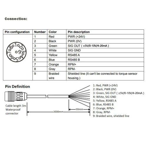 Miniatura 5 de Sensor de par dinámico ATO con pantalla LCD, 100 Nm, señal de salida 4-20mA, sensor de par giratorio digital